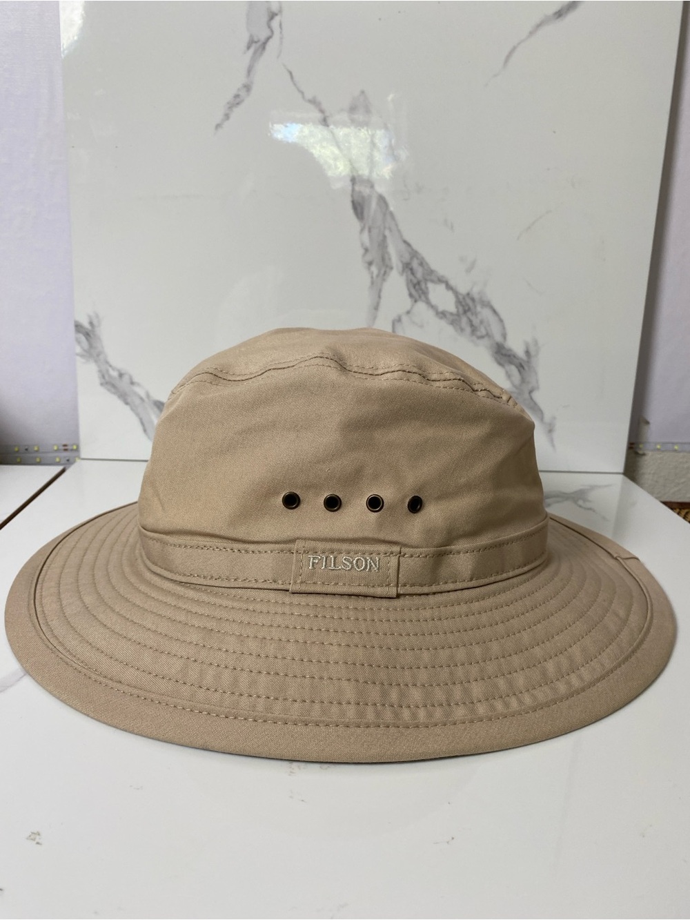Filson Summer Packer Hat - Men's Tan/Beige Cotton XXL USA